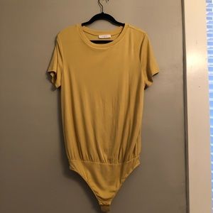 Yellow t-shirt bodysuit